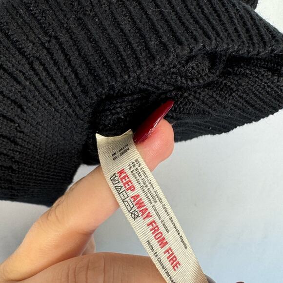 Free People Cropped Sweater Knit Corset Detail Swit Cami Black Cotton Size Small - Picture 5 of 7